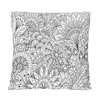 Personality  Abstract Flowers For Background,adult Coloring Book,printing On Product,engraving,paper Cutting And So On. Vector Illustration. Pillow Covers