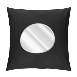 Personality  Black Oval Silver Plated Metallic Icon Pillow Covers