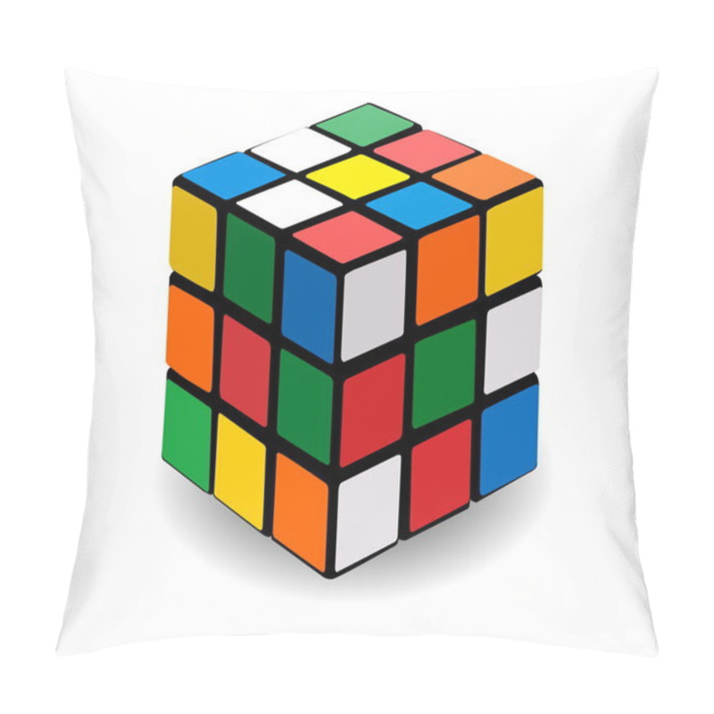 Personality  Puzzle in the form of colour squares pillow covers