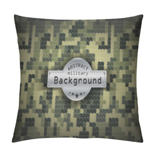 Personality  Camouflage Military Pixel Art Pattern Background. Vector Illustration, EPS10 Pillow Covers
