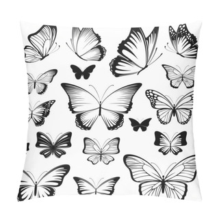 Personality  Butterfly Vector Silhouettes Pillow Covers