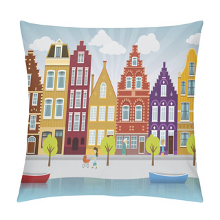Personality  European City Illustration Pillow Covers