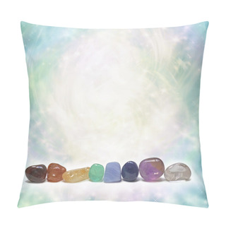 Personality  Chakra Crystals Emitting Beautiful Energy Pillow Covers