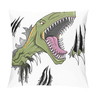 Personality  Velociraptor Dinosaur Vector Illustration Pillow Covers