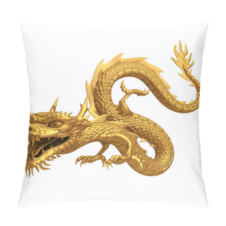 Personality  Golden Chinese Dragon Pose Pillow Covers