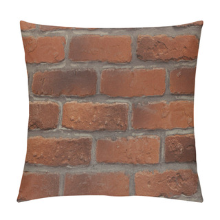 Personality  Close-up View Of Empty Red Brick Wall Background Pillow Covers