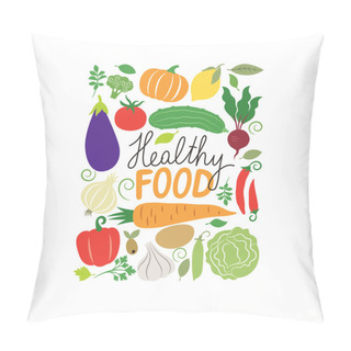 Personality  Vector Vegetables Illustration Pillow Covers