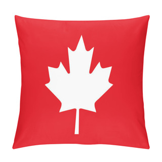 Personality  Maple Leaf, Canada Maple In Red Background, Canada Map Vector Pillow Covers