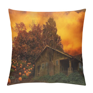 Personality  Old House Pumpkin Patch In Oregon USA America Pillow Covers