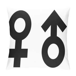 Personality  Male And Female Symbols Pillow Covers