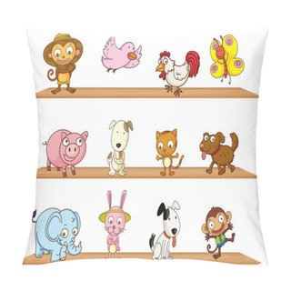 Personality  Different Kinds Of Toy Animals Pillow Covers