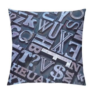 Personality  Letterpress Metal Type Abstract Pillow Covers