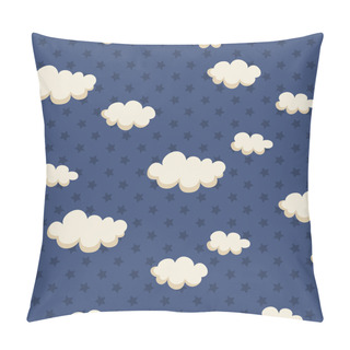 Personality  Seamless Pattern With Clouds And Stars Pillow Covers