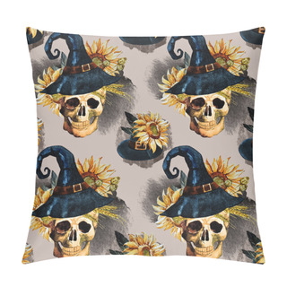Personality  Watercolor Halloween Pattern Pillow Covers