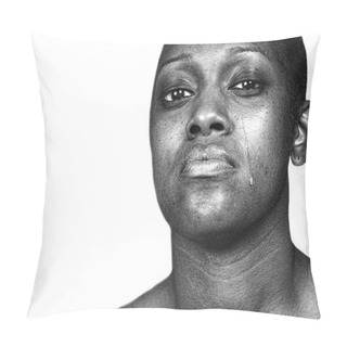 Personality  Black Woman Crying Pillow Covers