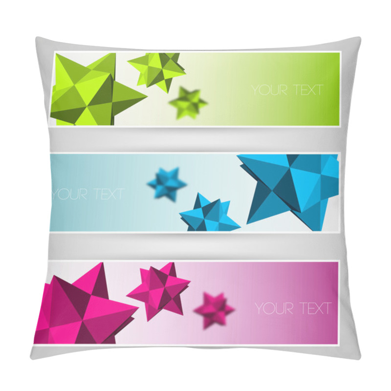 Personality  Vector Banners With Abstract Elements. Pillow Covers