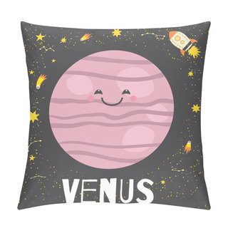 Personality  Vector Illustration Planet Venus Pillow Covers