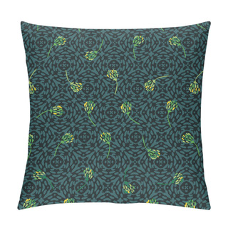 Personality  Clover Blooms Toss On A Teal Ornament Pillow Covers