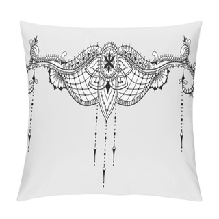 Personality  Mehndy Flowers Tattoo Template Pillow Covers