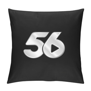 Personality  56 Social Logo Silver Plated Metallic Icon Pillow Covers