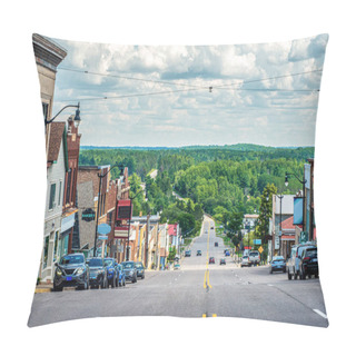 Personality  Small Town Crystal Falls Hilltop Business District Northern Michigan Pillow Covers