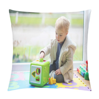 Personality  Girl Playing Indoors With Sorter Toy Pillow Covers