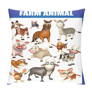 Personality  Farm Animal Chart Pillow Covers