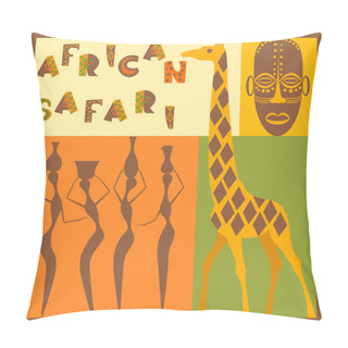 Personality  Afrocan Ethnic Illustration Pillow Covers