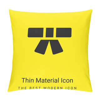 Personality  Belt Minimal Bright Yellow Material Icon Pillow Covers
