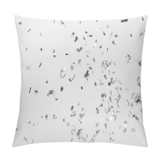 Personality  Falling Silver Confetti Pieces Pillow Covers