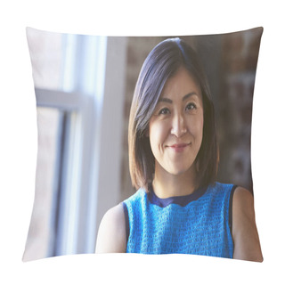Personality  Portrait Of Businesswoman In Office  Pillow Covers