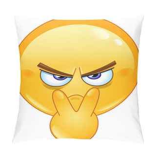 Personality  Pointing To His Eyes Emoticon Pillow Covers