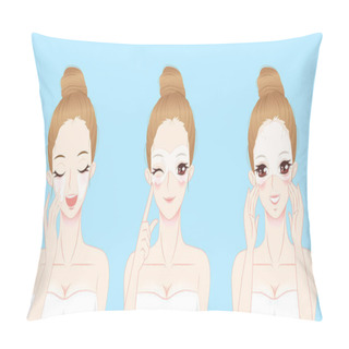 Personality  Woman With Eye Mask  Pillow Covers