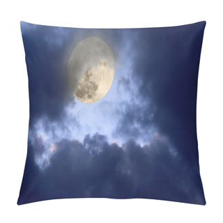 Personality  Cloudy Full Moon Pillow Covers