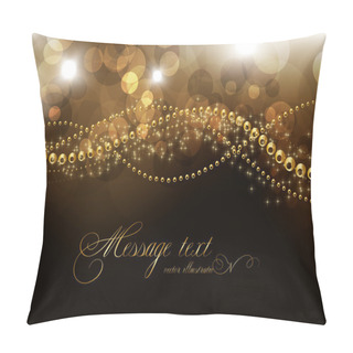 Personality  Elegant Christmas Background With Place For New Year Text Invitation Pillow Covers