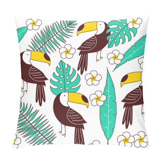 Personality  Toucan Seamless Patter Pillow Covers