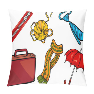 Personality  Accessories Objects Cartoon Illustration Set Pillow Covers
