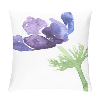 Personality  Watercolor Drawing Blue Flower Pillow Covers