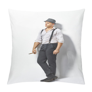 Personality  Stylish Man With Cigar Pillow Covers