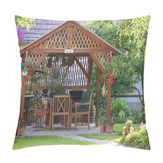Personality  Relax Zone With Backyard Terrace Pillow Covers