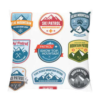 Personality  Ski Badges Pillow Covers
