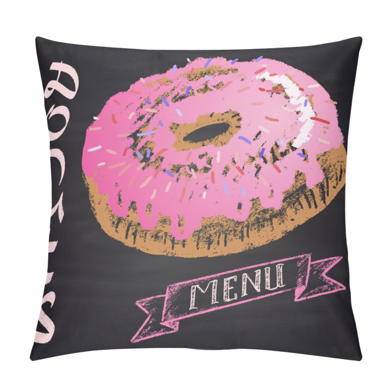 Personality  Chalk painted donuts menu pillow covers