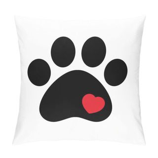 Personality  Dog Paw Vector Footprint Heart Icon Logo Pet Cat Kitten Cartoon Character Graphic Symbol Illustration French Bulldog Bear Doodle Pillow Covers
