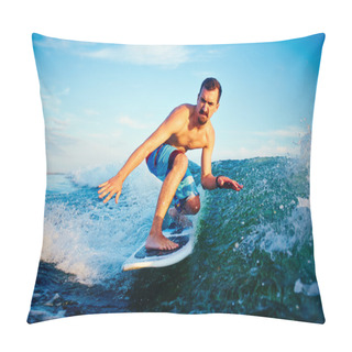 Personality  Surfer Boy On His Surf Board Pillow Covers