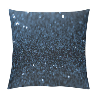 Personality  Abstract Dark Blue Glitter Texture Pillow Covers