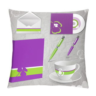 Personality  Sheets Of Paper, Envelopes, Pen And Lorgnette. Vector Illustration Pillow Covers