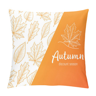 Personality  Bright Orange Autumn Background, The Texture From Falling Leaves Pillow Covers
