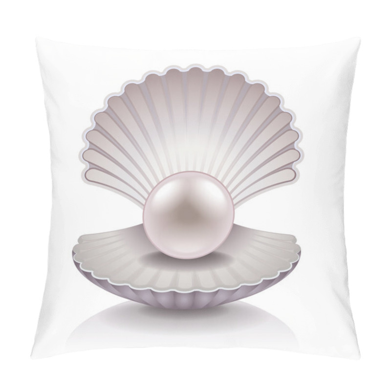 Personality  Shell with pearl vector illustration pillow covers