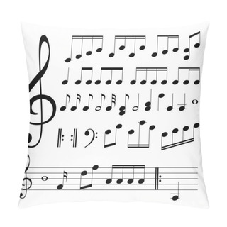 Personality  Musical Signs. Notes Pillow Covers