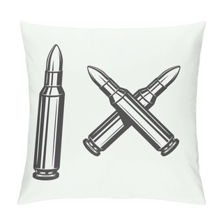 Personality  Set Of Vintage Retro Bullets. Can Be Used For Logo, Emblem Pillow Covers